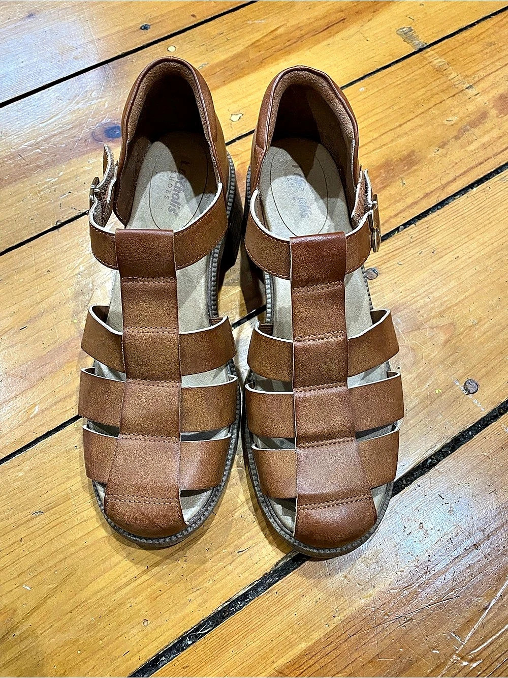 Dr. Scholl’s Strappy Block Heel Sandals in Brown size 8.5
